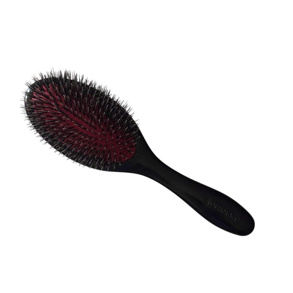 Denman D81M Style and Shine Brush Bristles Plastic Handle Black Detangle UK NEW